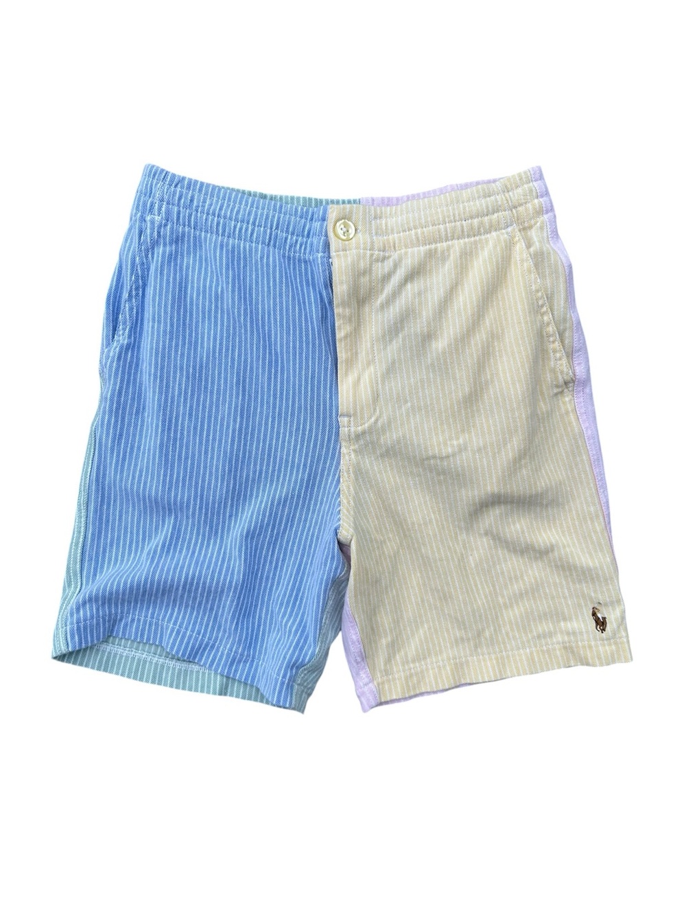 Boys Polo Ralph Lauren Shorts Pastel Colorblock Seersucker 10-12 Years